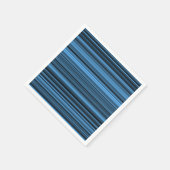 Serviette En Papier Rayures Noir Bleu (Coin)