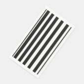 Serviette En Papier Rayures noires et blanches (Coin)