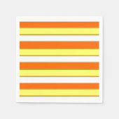 Serviette En Papier Rayures orange, jaune et blanc (Devant)