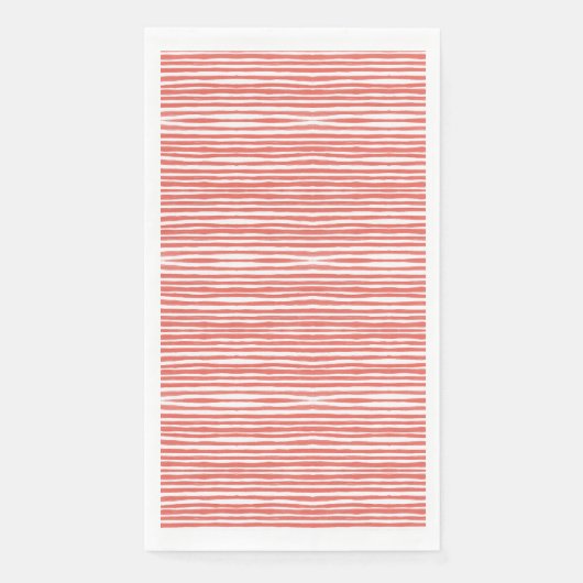 Serviette En Papier Rayures orange, lignes (Devant)