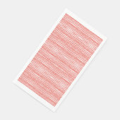 Serviette En Papier Rayures orange, lignes (Coin)