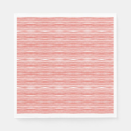 Serviette En Papier Rayures orange, lignes (Devant)