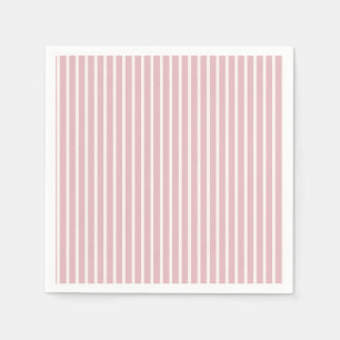 Serviette En Papier Rayures raffinées de début d'automne Rose atténu