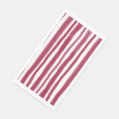 Serviette En Papier Rayures rouges Bordeaux (Coin)