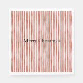 Serviette En Papier Rayures Rouges et Blanches de Noël (Devant)