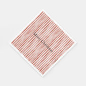 Serviette En Papier Rayures Rouges et Blanches de Noël (Coin)