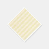 Serviette En Papier Rayures Simples - Crème au Beurre (Coin)