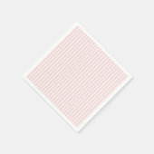 Serviette En Papier Rayures Simples - Douce Teinte Rose (Coin)