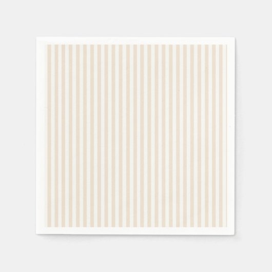 Serviette En Papier Rayures Simples - Lin Souple (Devant)