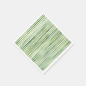 Serviette En Papier Rayures Vertes  (Coin)