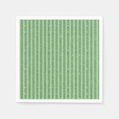 Serviette En Papier Rayures verticales simples de couleur vert forêt p (Devant)