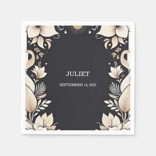 Serviette En Papier Réactualisation des Vœux de Mariage Traditionnels (Devant)