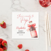 Serviette En Papier Ready To Pop Red Bow Soda Bottle Baby Shower (En situation)