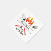 Serviette En Papier Real Men Play with Fire Fun BBQ Citation (Coin)