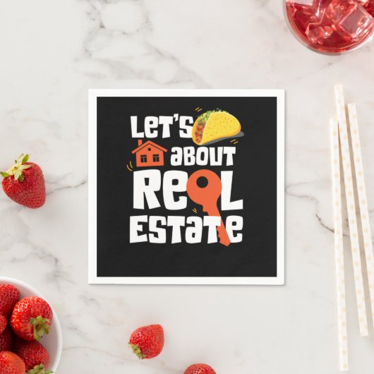 Serviette En Papier Realtor laisse Taco sur l'immobilier (En situation)