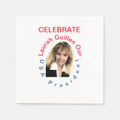 SERVIETTE EN PAPIER #REALUSAPRESIDENTLAURAHGUILLEN (Devant)