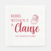 Serviette En Papier Rebel Without A Clause Christmas Santa (Devant)