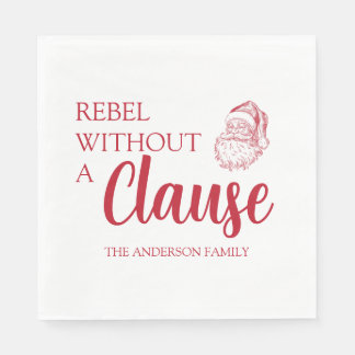 Serviette En Papier Rebel Without A Clause Christmas Santa
