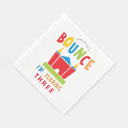 Serviette En Papier Rebondissons les serviettes de fête d'anniversaire (Coin)