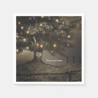 Réception de mariage Arbre vintage et lumières noc