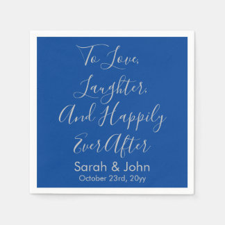 Serviette En Papier Réception de mariage avec script personnalisé en a