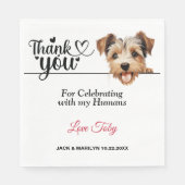 Serviette En Papier Réception de mariage Biewer Terrier (Devant)