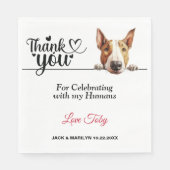 Serviette En Papier Réception de mariage Bull Terrier (Devant)