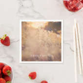 Serviette En Papier Réception de mariage champêtre rustique Champ de f (En situation)