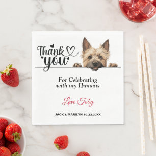 Serviette En Papier Réception de mariage de Cairn Terrier