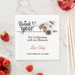 Serviette En Papier Réception de mariage de chien Dogo Argentino