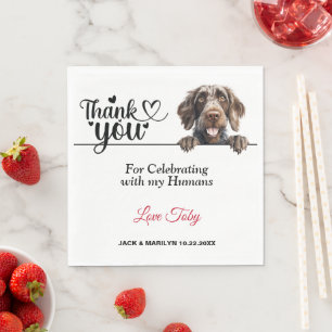 Serviette En Papier Réception de mariage de chien pointer allemand à p