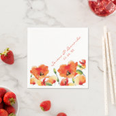 Serviette En Papier Réception De Mariage De Pavot D'Été (En situation)