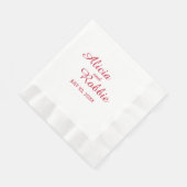 Serviette En Papier Réception de mariage élégant (Coin)