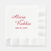 Serviette En Papier Réception de mariage élégant (Devant)