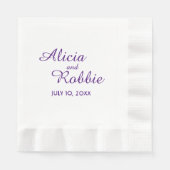 Serviette En Papier Réception de mariage élégant (Devant)