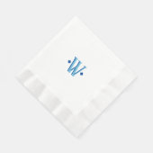 Serviette En Papier Réception de mariage élégante avec monogramme (Coin)
