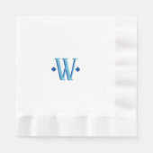 Serviette En Papier Réception de mariage élégante avec monogramme (Devant)