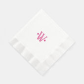 Serviette En Papier Réception De Mariage Élégante Monographique (Coin)