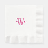 Serviette En Papier Réception De Mariage Élégante Monographique (Devant)