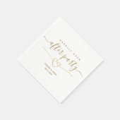 Serviette En Papier Réception de mariage et bonheur éternel (Coin)