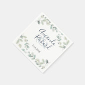 Serviette En Papier Réception de mariage Eucalyptus moderne serviettes (Coin)