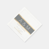 Serviette En Papier réception de mariage monogrammée élégante / de bon (Coin)