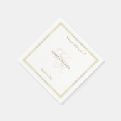 Serviette En Papier Réception de mariage monographie (Coin)