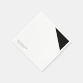 Serviette En Papier Réception de mariage triangle noir et blanc (Coin)