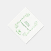 Serviette En Papier Réception de mariage vert émeraude Napkin Bells (Coin)