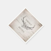 Serviette En Papier Réception de mariage vintage avec bois de cerf et  (Coin)