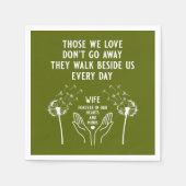 Serviette En Papier Réception funéraire en mémoire (Devant)