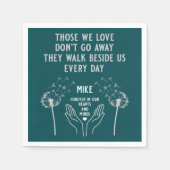 Serviette En Papier Réception funéraire en mémoire (Devant)