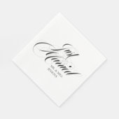 Serviette En Papier Réception Juste Mariée Fancique (Coin)