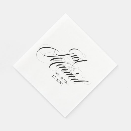 Serviette En Papier Réception Juste Mariée Fancique (Coin)